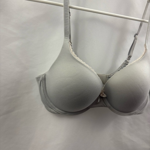 Victorias Secret Bra Body By Victoria Lined Perfect Coverage Gray Bra Size 34C - Picture 4 of 10
